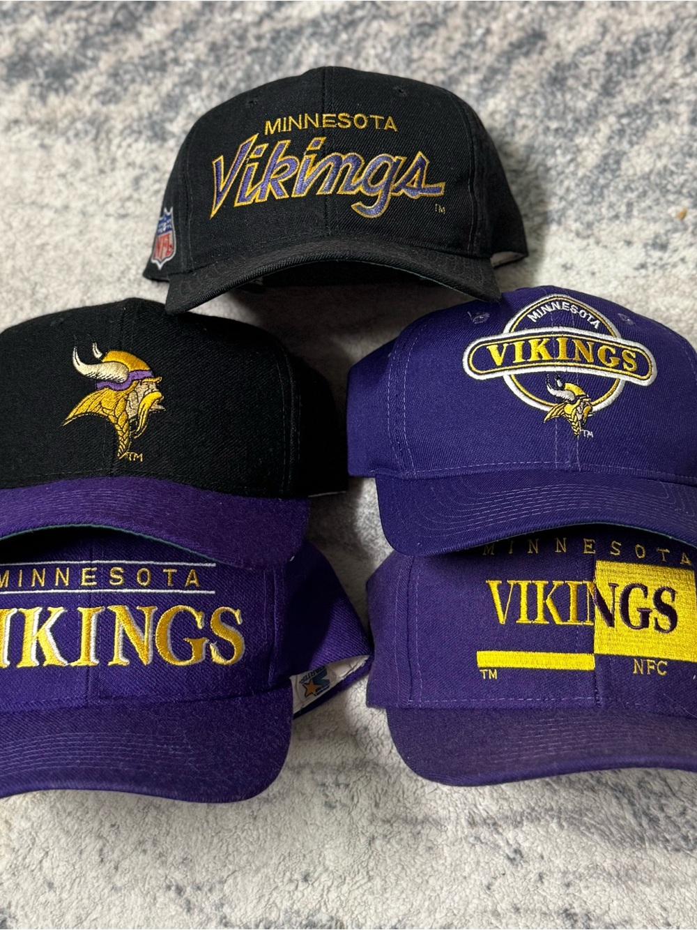 Vintage Minnesota Vikings SnapBack hats NFL starter,sport specialties
